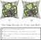 St Patricks Day Pillow Covers 18x18 Set of 2 Watercolor Green Lucky Clover Shamrock Grey Buffalo Plaid